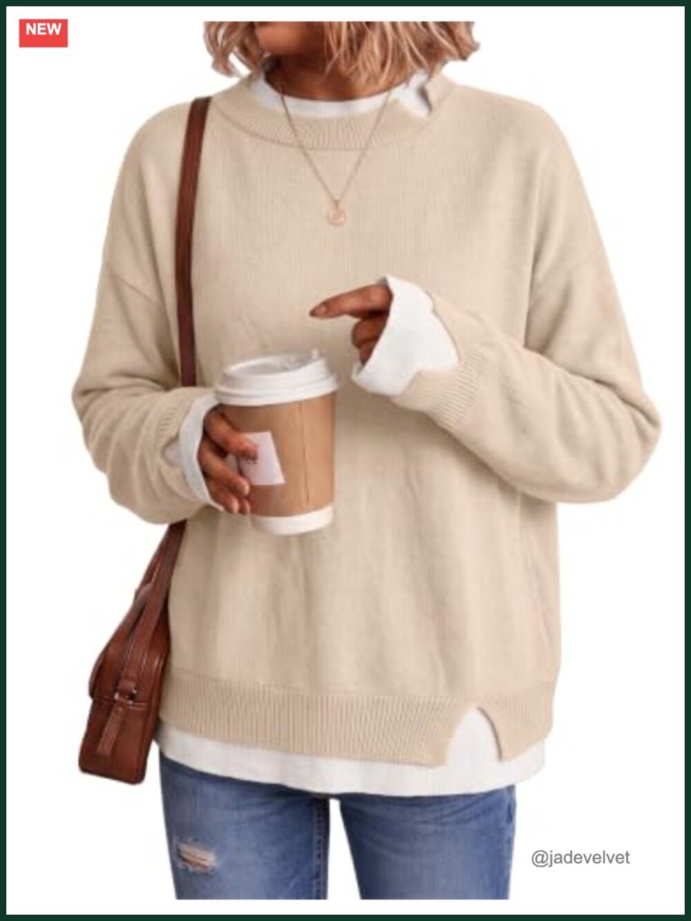 Oversized Striped Color Block Sweater Pullover Crew Neck Long Sleeve
